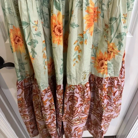 Free People Bluebell Maxi In Lilac Combo Tiered Dress - Picture 7 of 11